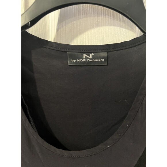 Denmark NOR Dress Womens S midi modest jersey Knit ruched minimalist whimsigoth - Picture 3 of 6